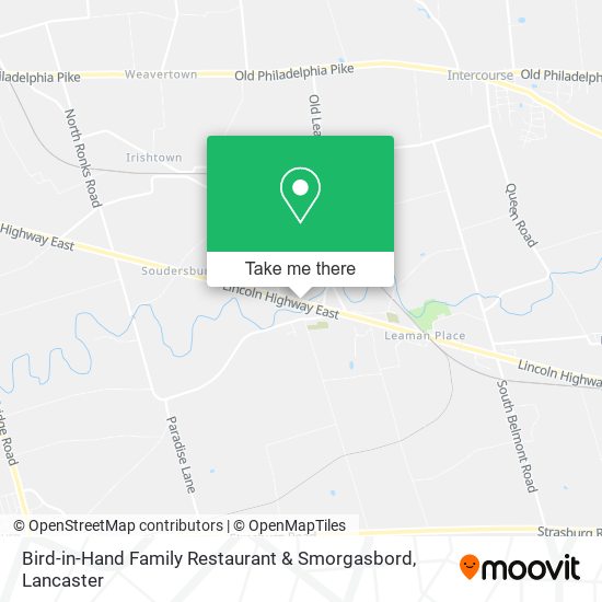 Mapa de Bird-in-Hand Family Restaurant & Smorgasbord