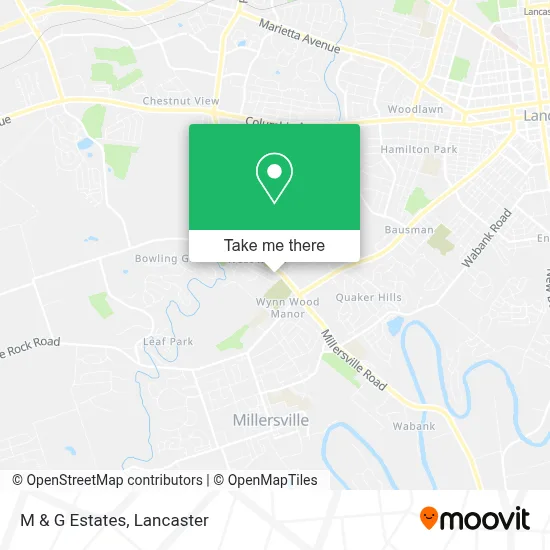 M & G Estates map