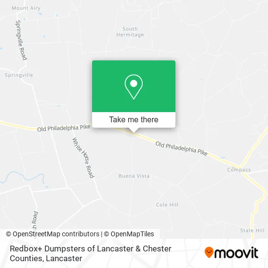 Redbox+ Dumpsters of Lancaster & Chester Counties map