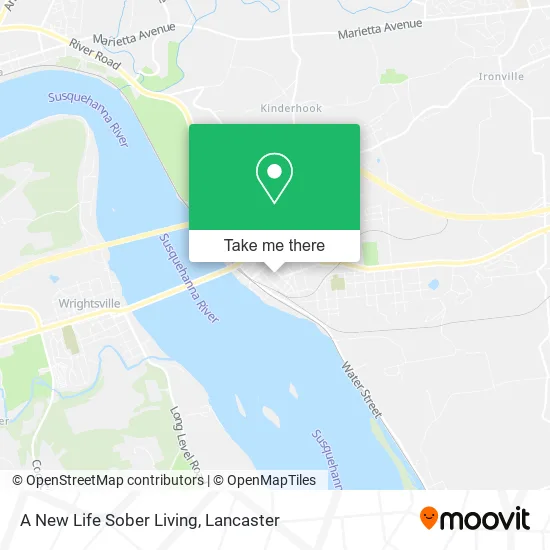 A New Life Sober Living map