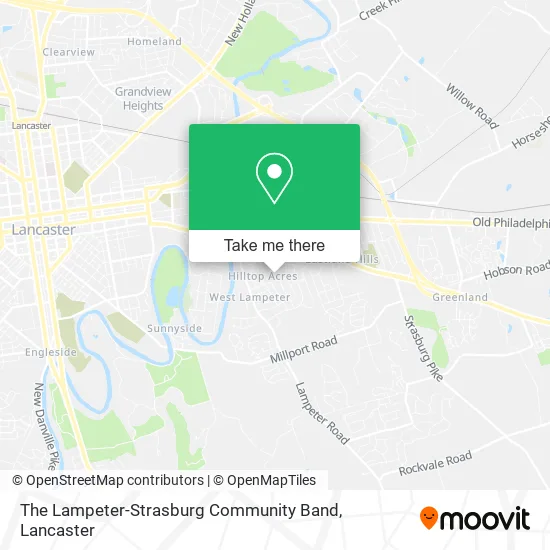 The Lampeter-Strasburg Community Band map
