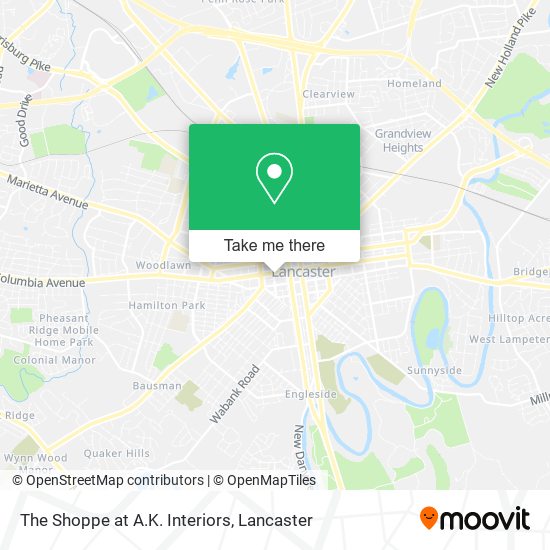 The Shoppe at A.K. Interiors map