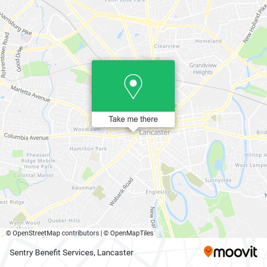 Sentry Benefit Services map