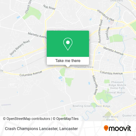 Crash Champions Lancaster map