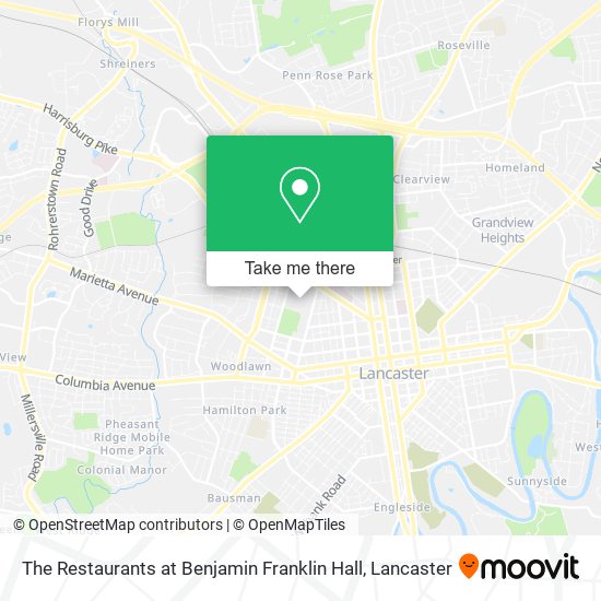 The Restaurants at Benjamin Franklin Hall map