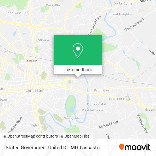 Mapa de States Government United DC MD