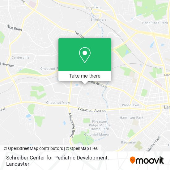Schreiber Center for Pediatric Development map