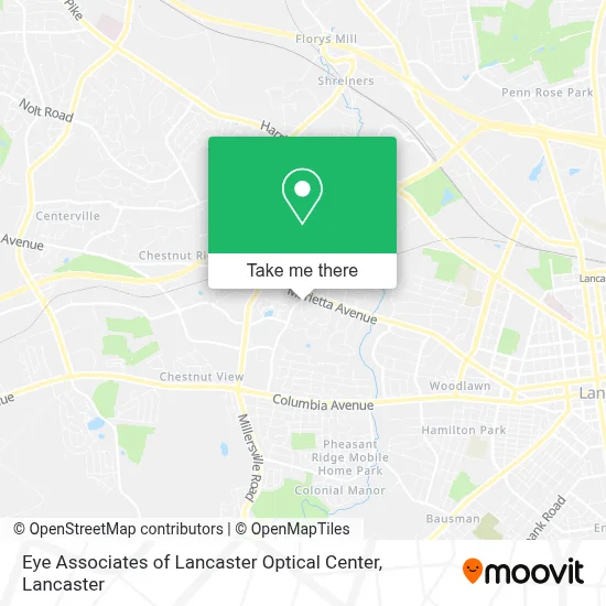 Eye Associates of Lancaster Optical Center map