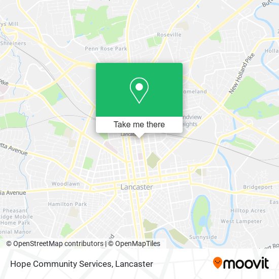 Hope Community Services map