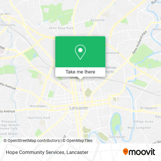 Hope Community Services map