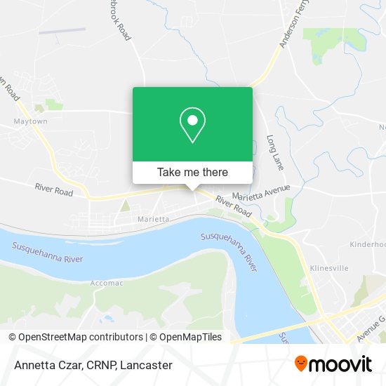 Annetta Czar, CRNP map