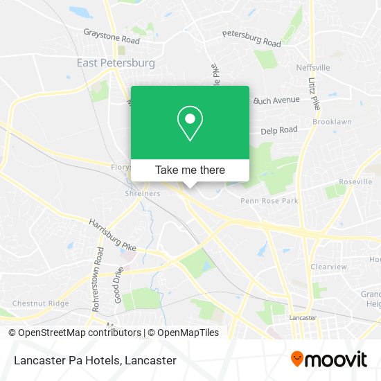 Lancaster Pa Hotels map
