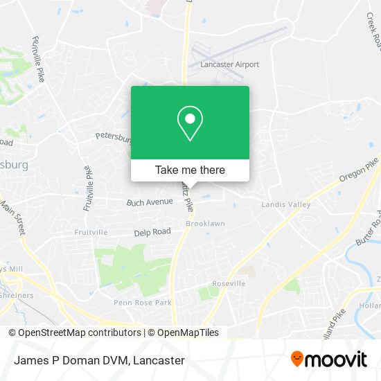 James P Doman DVM map