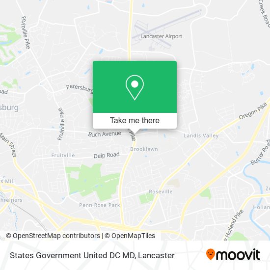 Mapa de States Government United DC MD