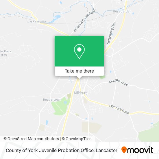 Mapa de County of York Juvenile Probation Office