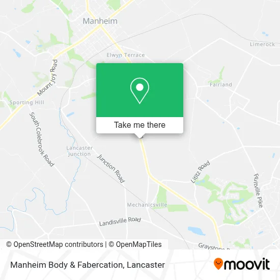 Manheim Body & Fabercation map