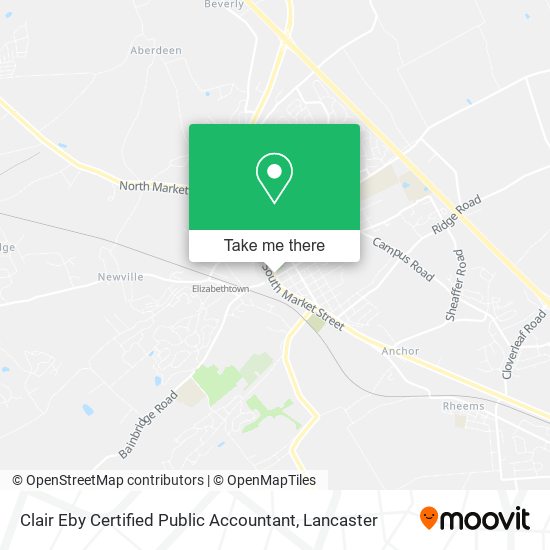 Clair Eby Certified Public Accountant map