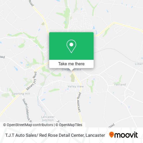 T.J.T Auto Sales/ Red Rose Detail Center map