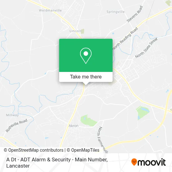A Dt - ADT Alarm & Security - Main Number map