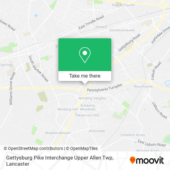 Gettysburg Pike Interchange Upper Allen Twp map