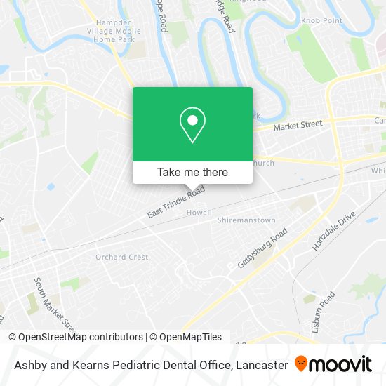 Ashby and Kearns Pediatric Dental Office map
