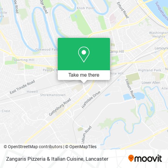 Mapa de Zangaris Pizzeria & Italian Cuisine