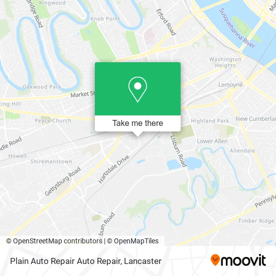 Plain Auto Repair Auto Repair map