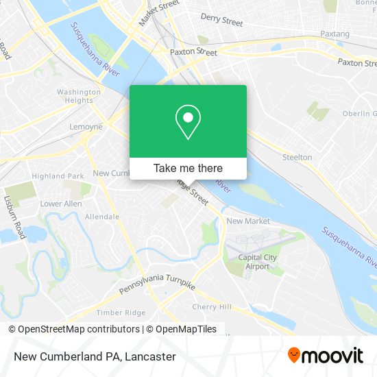 New Cumberland PA map