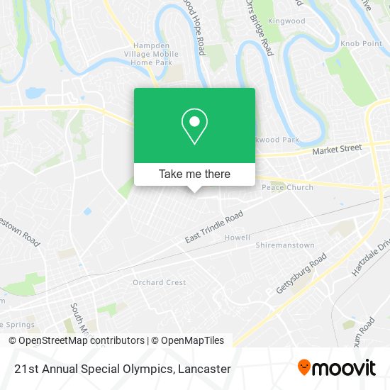 21st Annual Special Olympics map