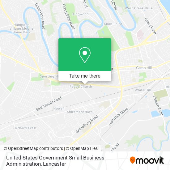 United States Government Small Business Administration map