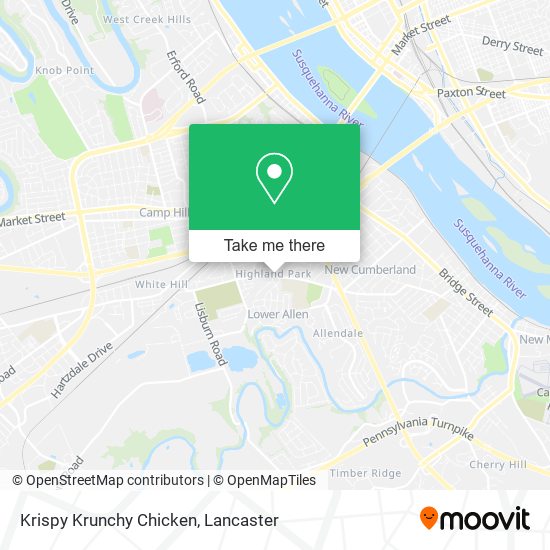 Mapa de Krispy Krunchy Chicken