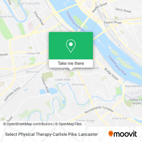 Select Physical Therapy-Carlisle Pike map