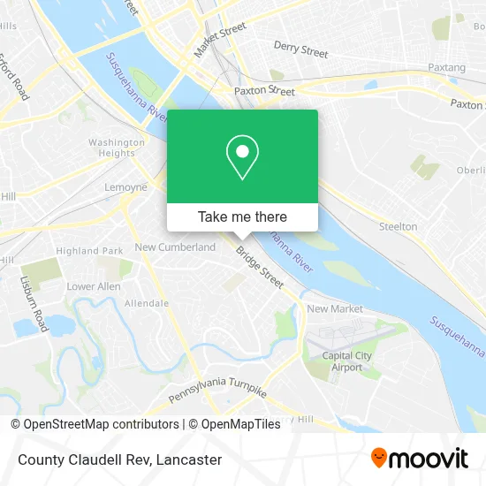 County Claudell Rev map