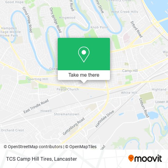 TCS Camp Hill Tires map