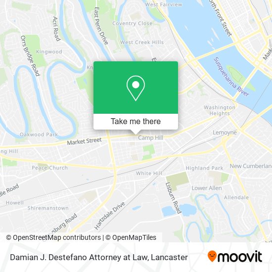 Mapa de Damian J. Destefano Attorney at Law