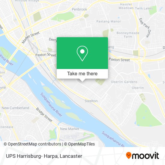 UPS Harrisburg- Harpa map