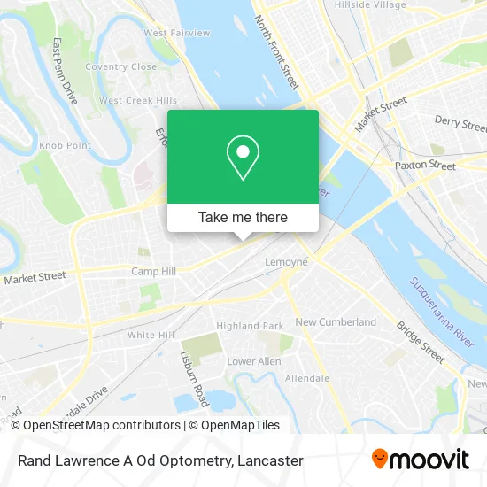 Rand Lawrence A Od Optometry map