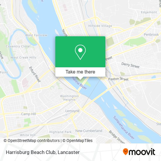 Harrisburg Beach Club map
