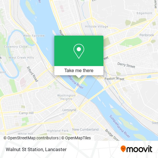 Mapa de Walnut St Station