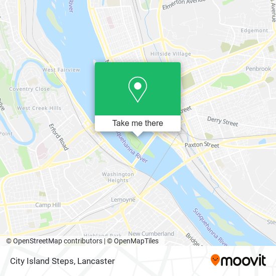 City Island Steps map