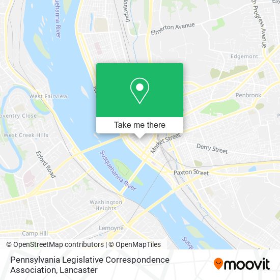 Mapa de Pennsylvania Legislative Correspondence Association