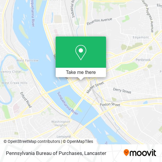 Pennsylvania Bureau of Purchases map
