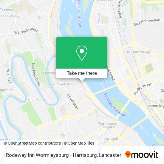 Mapa de Rodeway Inn Wormleysburg - Harrisburg