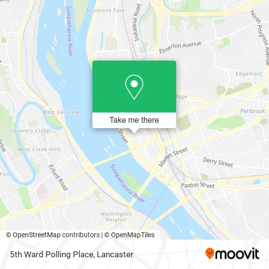 5th Ward Polling Place map