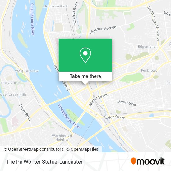 The Pa Worker Statue map