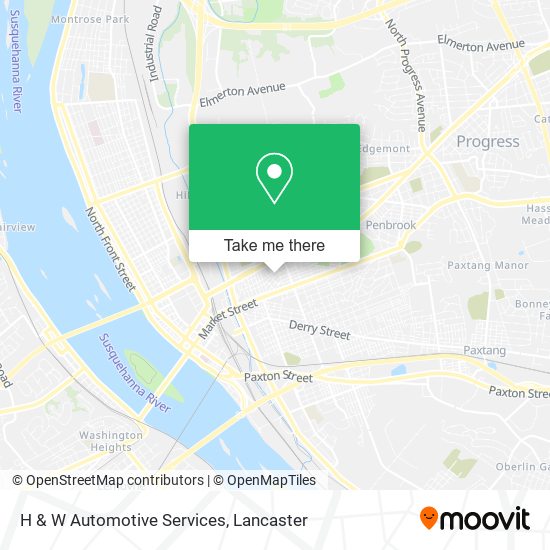 H & W Automotive Services map
