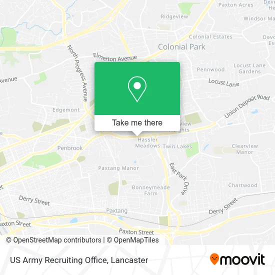 US Army Recruiting Office map