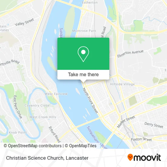 Christian Science Church map