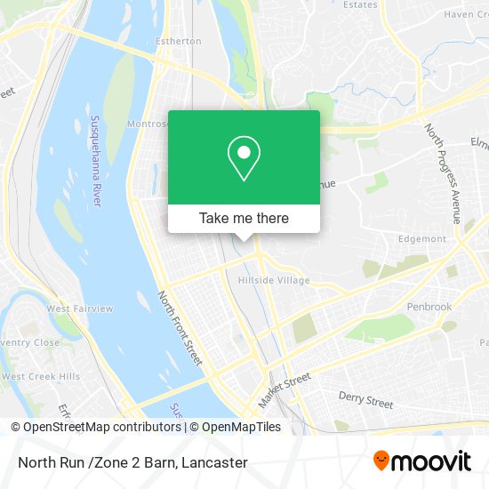 North Run /Zone 2 Barn map