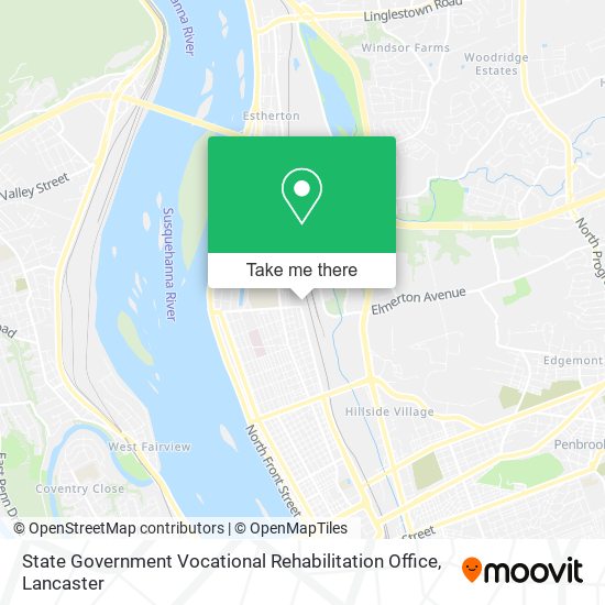State Government Vocational Rehabilitation Office map